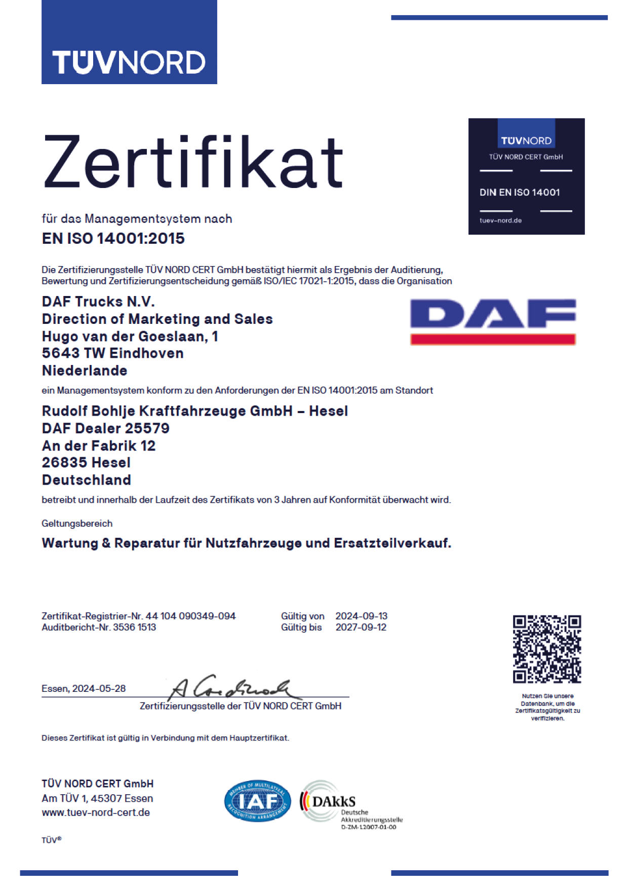 Wartung & Reparatur für Nutzfahrzeuge und Ersatzteilverkauf